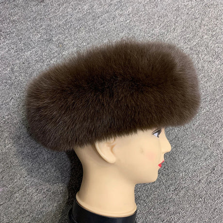 Winter Fashion Elastic Headband Fox Fur Headwear Racccoon Fur Women's Fluffy Real Fur Band S8300