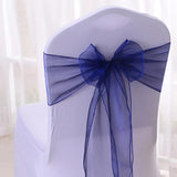 50/100pcs High Quality Sash Organza Chair Sashes Wedding Chair Knot Decoration Chairs Bow band Belt Ties For Banquet Weddings