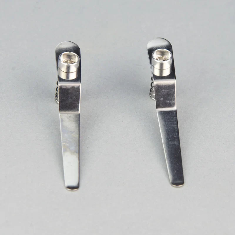 A Pair Stainless Steel Specimen Presser Holder Slides Clips for Biological Microscope Accessories Parts 5.5 cm -8.5cm