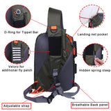 Fly Fishing Sling Pack Fishing Crossbody Sling Tackle Storage Bag Fishing Gear Shoulder Backpack