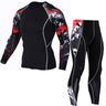 HEROBIKER Men Motorcycle Jacket +Pants Quick Dry Sport Suit Running T-shirt Set  Breathable Tight Long Tops & Pants for Summer