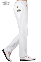 Bruce&Shark Men's Pants Summer Fashions Luxury Men's Pants Casual Straight Golf Pants Men Comfortable Cotton Trousers Big Size