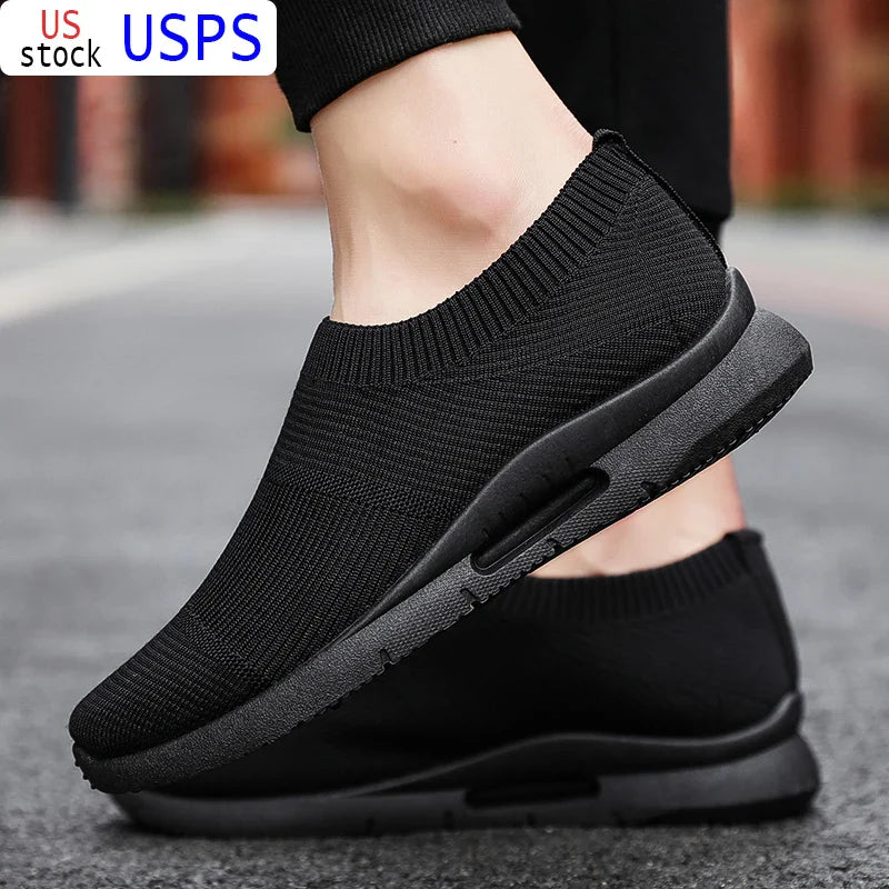 Damyuan US Stock Light Running Shoes 46 Men Shoes Slip on Sock Sneakers Men's Casual Shoes ,Running,Jogging,Walking,Driving