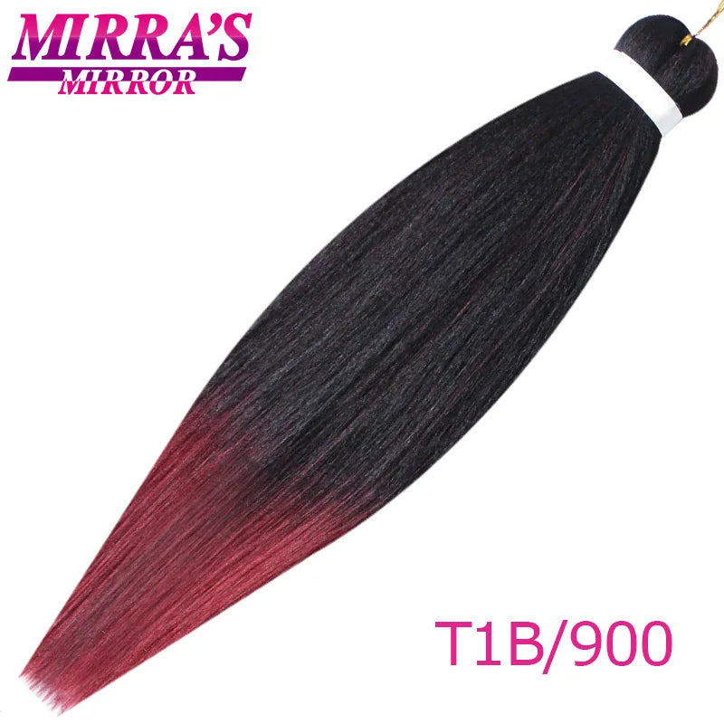 Braiding Hair Extensions Synthetic Hair for Braids Ombre Pre Stretched Jumbo Braids Hair Hot Water Setting Braid Mirra's Mirror