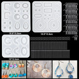 16 Styles Epoxy Casting Molds Set Silicone UV Casting Tools Kits Resin Casting Molds For Jewelry Making DIY Earring Findings