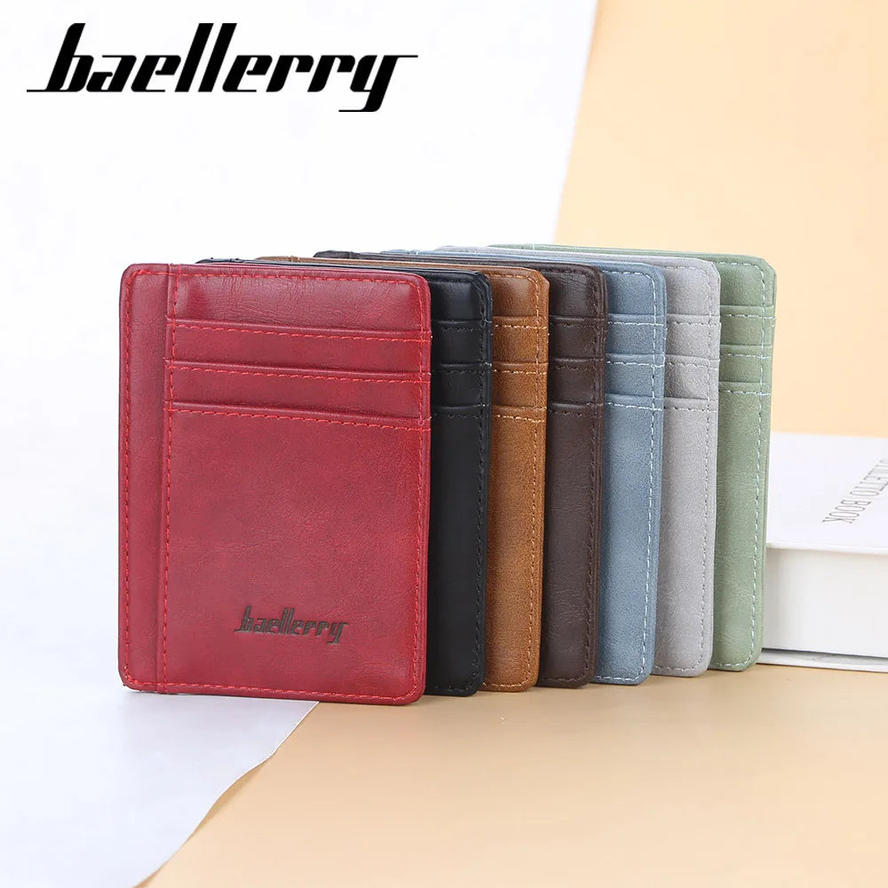 2022 New Mini Men Card Wallets Customized Card Wallet PU Leather Thin Card Holder Quality Male Card Purse Men Wallets Carteria