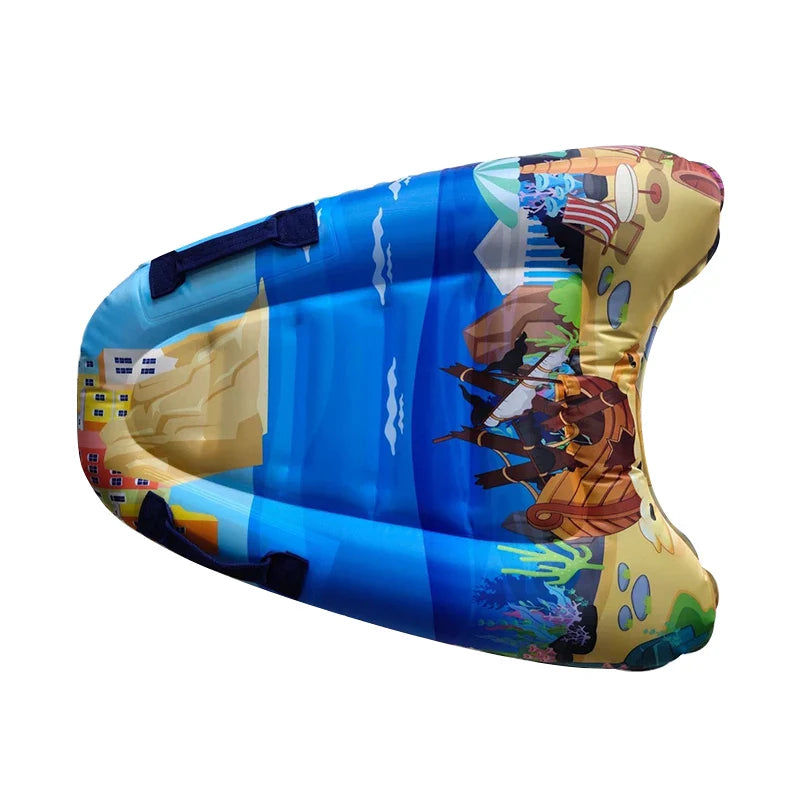 Inflatable Bodyboard Surfboard Ocean Printed Buoy Kickboard Adult Child Summer Floating Toy Safe Floating Surfing Accessories