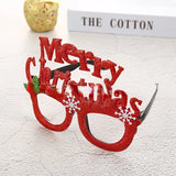 20pcs Merry  Gold Powder  Gifts Bar  Party s Child Adult Kids Decoration Glasses Props  Toys Navidad Christmas