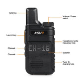 Walkie Talkie Portable Mini Communication Radio Profesional PMR 446  Talkie Walkies Two Way Radio Transceiver KSUN M6 Quality