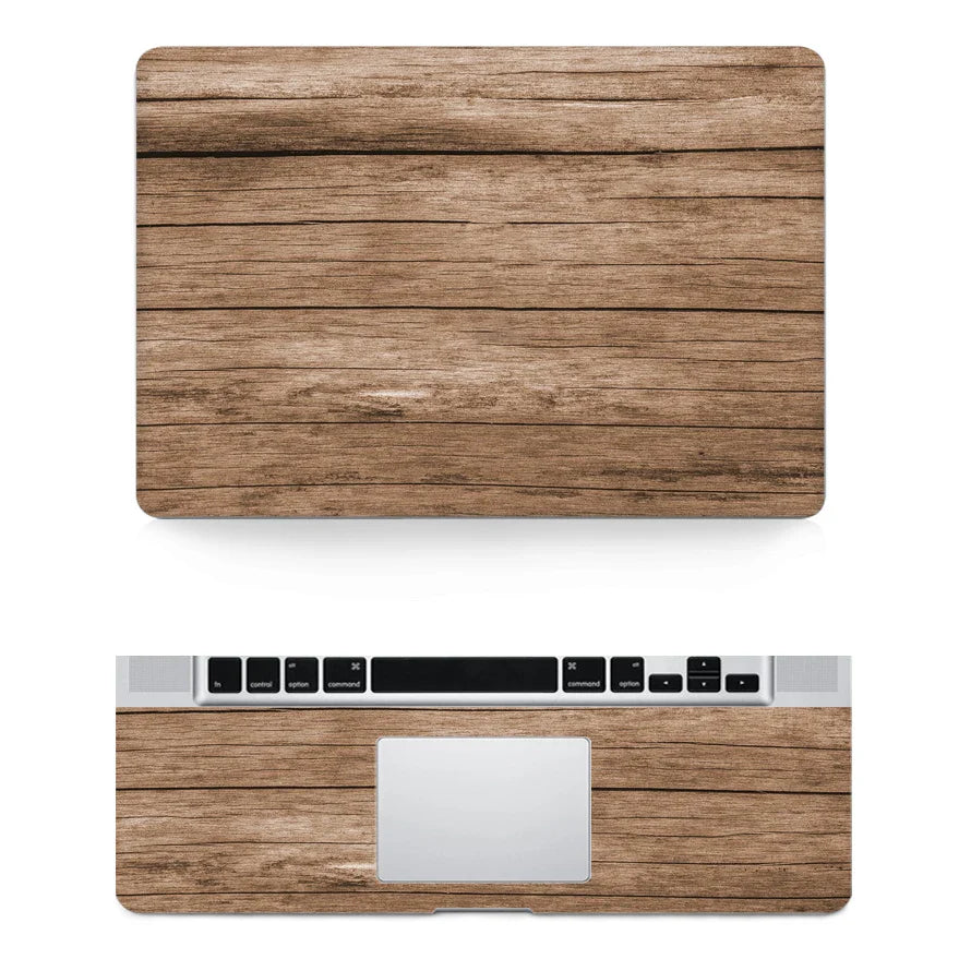 Wood Texture Vinyl Sticker Decal Skin Cover Case For Laptop Apple Macbook Pro Air 16" A2485 A2337 11" 13" 15 " / Unibody Laptop