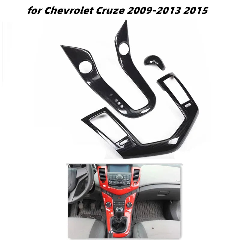 Car Central Console Frame Cover Stickers ABS for Chevrolet Cruze 2009-2013 2015 Accessory Gear Shift Knob Center Console Panel