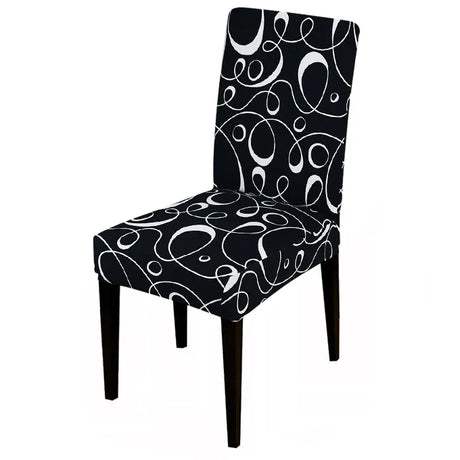 Printed Chair Cover Elastic Seat Chair Covers Removable And Washable Stretch Banquet Hotel Dining Room Arm Office Chair Cover