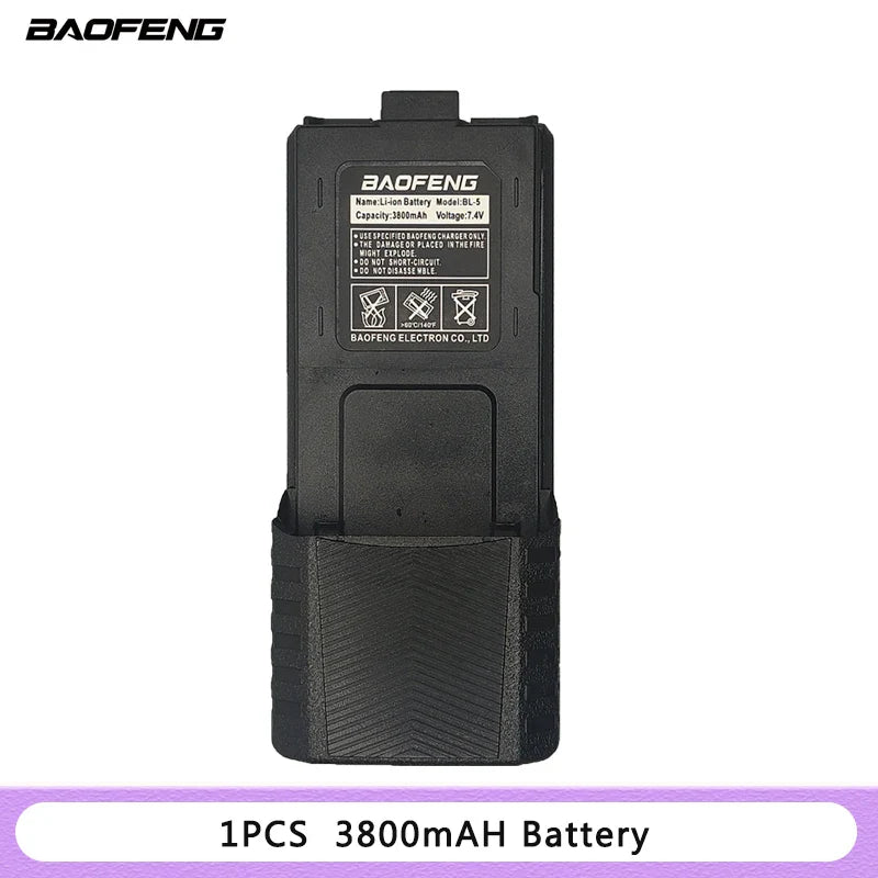 Baofeng BL-5 Battery for Walkie Talkie, Two Way Radio Accessories, Original, Optional, 1800 mAh, 3800mAh, UV-5R, UV5RE, UV5RA