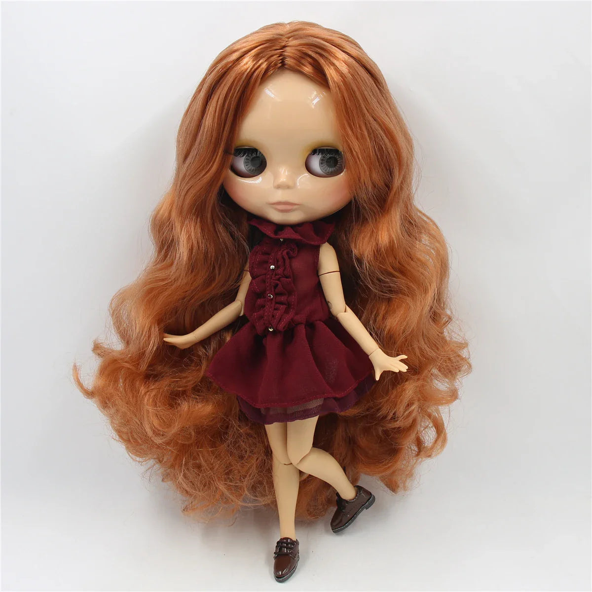 ICY DBS Blyth Doll 1/6 bjd toy joint body tan skin doll 30cm shiny face for DIY custom doll