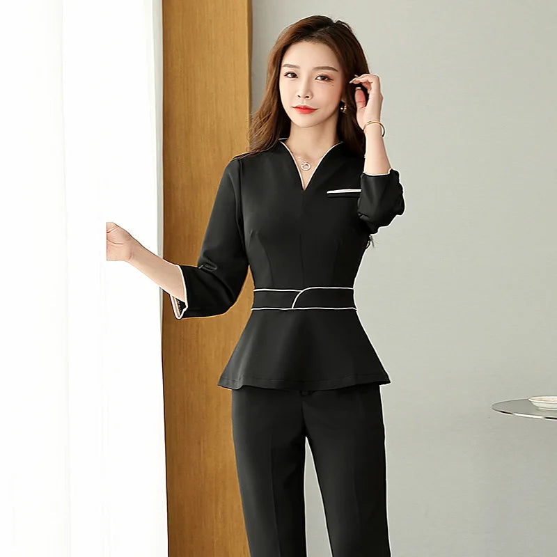 Esthetic Uniform Summer Short Sleeve Beauty Salon Suit Women's Spa Beautician Clothing Hotel Massage Workwear Korean Overalls