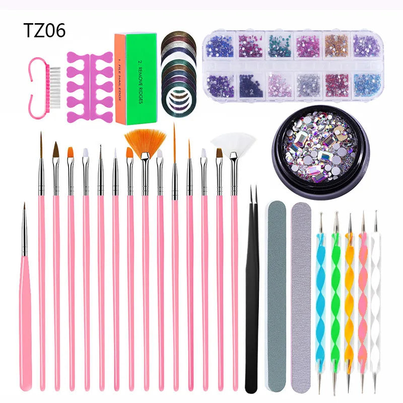 Manicure Set 36W UV LED Lamp Dryer With 12PCS Nail Gel Polish Kit Soak Off Manicure Set Gel Nail Polish For Nail Art Tools