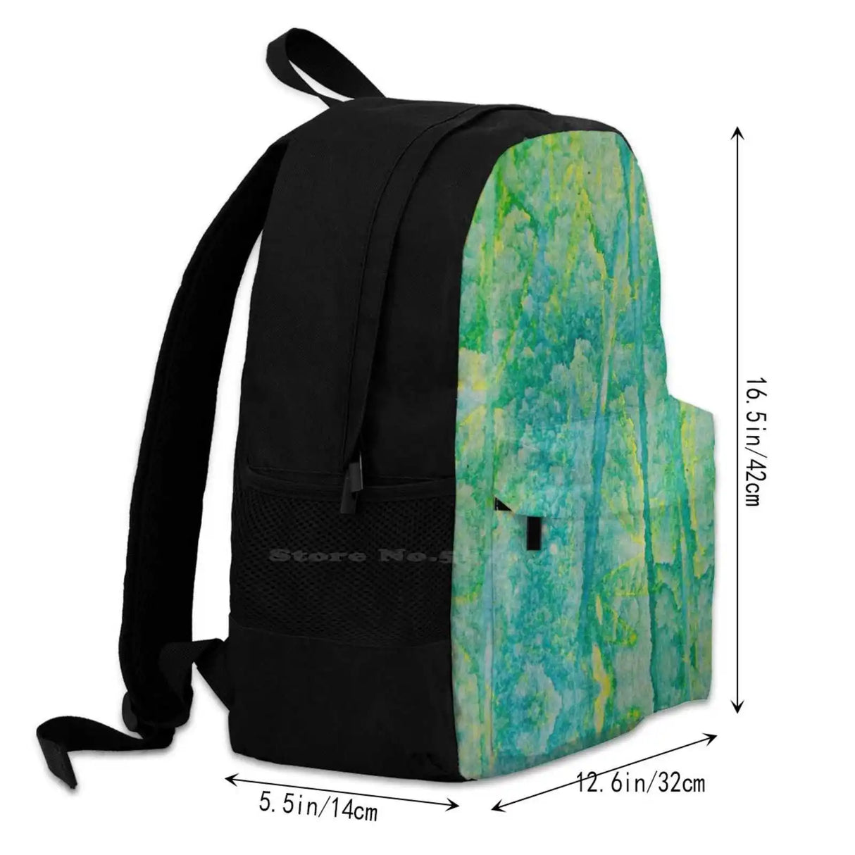 Rainforest Dawn Backpacks For Men Women Teenagers Girls Bags Yellow Green Rainforest Nature Outdoors Dawn Beautiful Backdrop