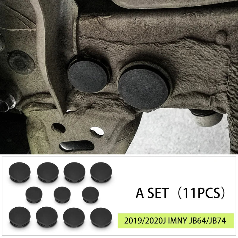 1PC 11PCS Dust Cover Car Suspension Bottom Chassis Hole Cap Protection For Suzuki Jimny JB64 JB74 2019 2020 Styling Accessories