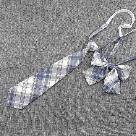 Hand-Made Necktie Bowtie Set High Quality Boy Girl School Suit Shirts Student Butterfly Striped Plaid 100%Cotton Accessory Trend