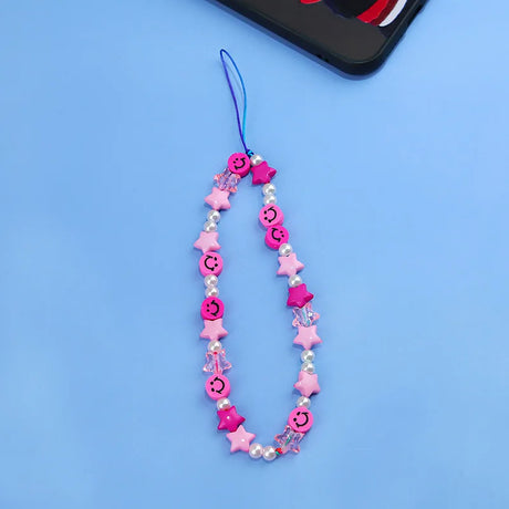 New Mobile Phone Chains Strap Lanyard Colorful Pearl Soft Pottery Rope Cell Phone Case Hanging Cord for Women Wholesale