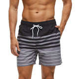 ESCATCH Fast Dry Men's Board Shorts Vertical Stripe Design New Arrival Summer Beach Surfing Man Swim Pants Plus Size