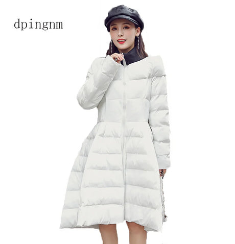 5XL Winter Woman Padded  Long Jacket White Duck Down Female Overcoat Ultra Light Slim Solid Jackets Coat Portable Parkas