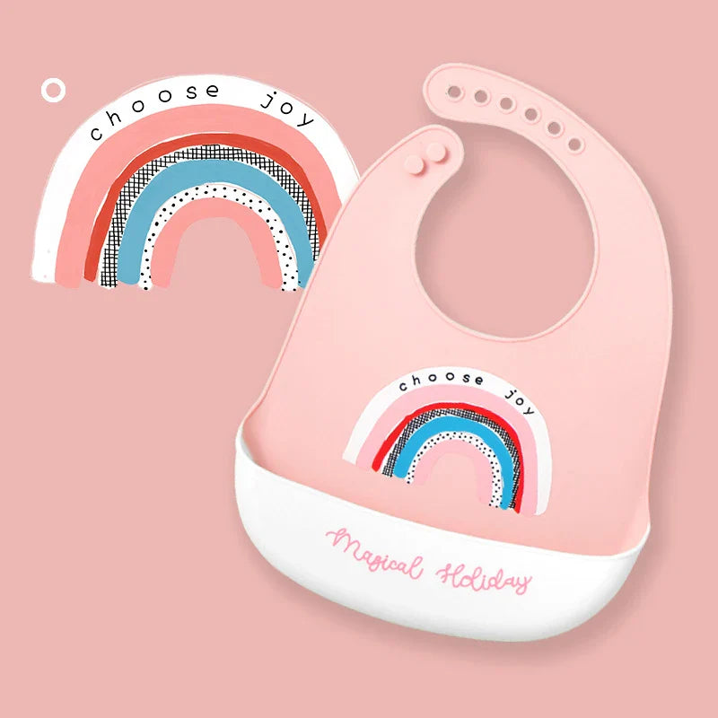 Soft Silicone Baby Bibs Boys Girls Stuff Waterproof Bib Feeding Infant Newborn Cartoon Aprons Toddlers Bibs Burp Cloths Bandana