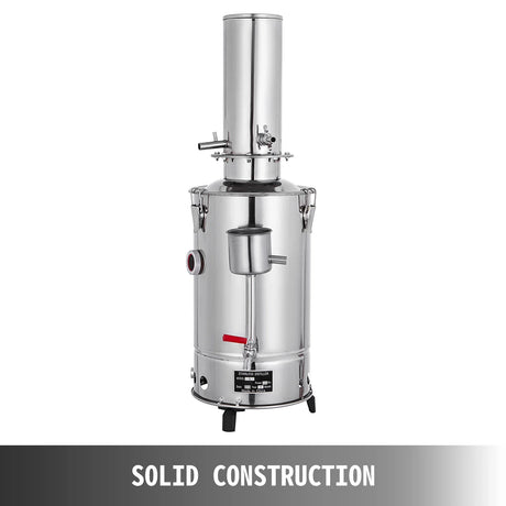 VEVOR 500ML 2L 3L 5L Lab Pure Water Distiller Electric Stainless Moonshine Still Filter And 29pcs 24/40 Chemistry Glassware Kit