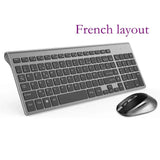 Russian Spain USA French Ltalian German UK layout Wireless Keyboard and Mouse Combo Silent Mice for PC Laptop, Computer Windows.