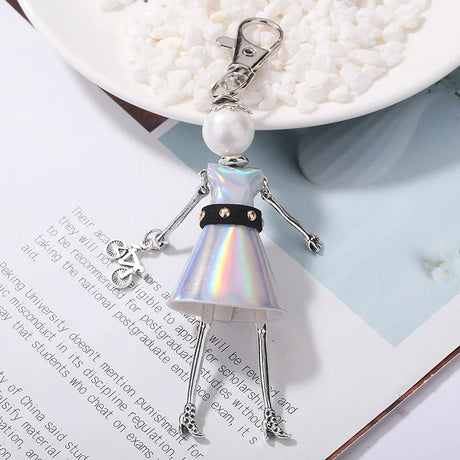 YLWHJJ brand Doll Handmade Cute charm keychain for Women Car Pendant Girls fashion Jewelry Bag key chains Accessories key ring