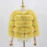 Pink Java QC1801 FREE SHIPPING real fox fur coat women winter thick fur jacket short fur coat wholesale genuine fox short sleeve