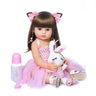 NPK 50CM Full Body Soft Silicone Popular Sweet Face Reborn Toddler Baby Girl Doll Birthday Christmas Gift High Quality Doll