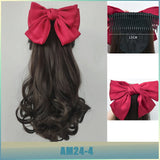 AS  Synthetic Retro Ponytail with Comb Europen Princess Curly Puff Ponytail Clip in Hair Tail Natural False Hair Extension