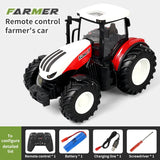 RC Farm Tractors Car Trailer 2.4G Radio Controlled Cars Farming Simulator Truck Miniature Farmer Animal Model Toys Children Boy