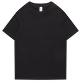 240g XS-4XL Men T-Shirts Male Summer Casual Tshirts Men Short Drop Shoulder Cotton Basic Plain Solid Tee Shirts Women Plus Size