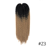 YunRong Senegalese Twist Hair Jumbo Crochet Braids 22 inch 120g 20 Color Ombre Synthetic Crochet Hair Braiding Hair For Women