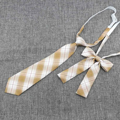 Hand-Made Necktie Bowtie Set High Quality Boy Girl School Suit Shirts Student Butterfly Striped Plaid 100%Cotton Accessory Trend