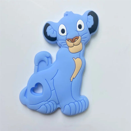 5pcs Silicone Teether Lion Cartoon Animal BPA Free Rodents Teething Necklace Food Grade Infant Chewable Toys Baby Teether