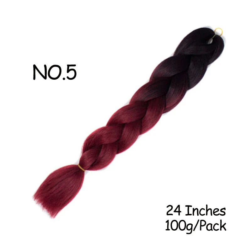 Mirra’s Mirror 24inch Synthetic Braiding Hair Extensions 10pcs Wholesale Colorful Braids Hair Jumbo Braid Hair Black Brown