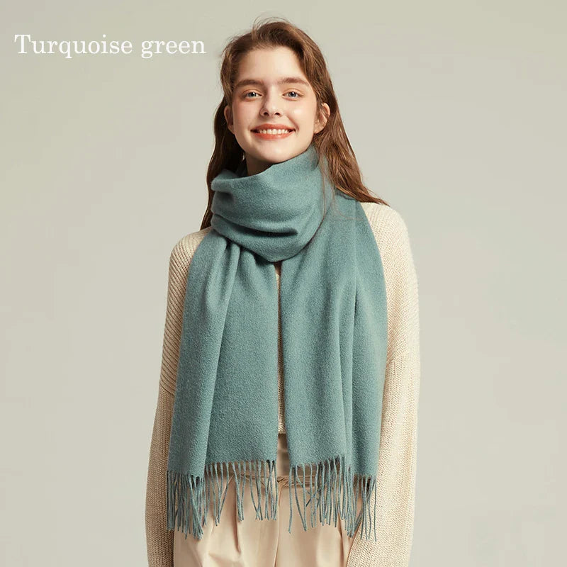 Solidlove Wool Winter Scarf Women Scarves Adult Scarves for ladies 100% Wool scarf women Fashion Cashmere Poncho Wrap