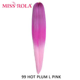 Miss Rola Synthetic 28Inch 100G 2023 New Hair Extension Yaki Straight Jumbo Braiding Hair Pre-Stretched Braid Kanekalon Hair