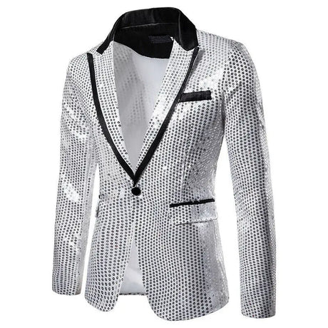 Shiny Gold Shiny Shiny Decorated Blazer Jacket for Men Night Club Graduation Men Suit Blazer Homme Costume Stage Wear for Singer