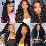 ISEE HAIR Brazilian Loose Deep Bundles With Closure 100% Remy Human Hair Bundles With Closure 3/4 Bundles Hair With Closure 4x4