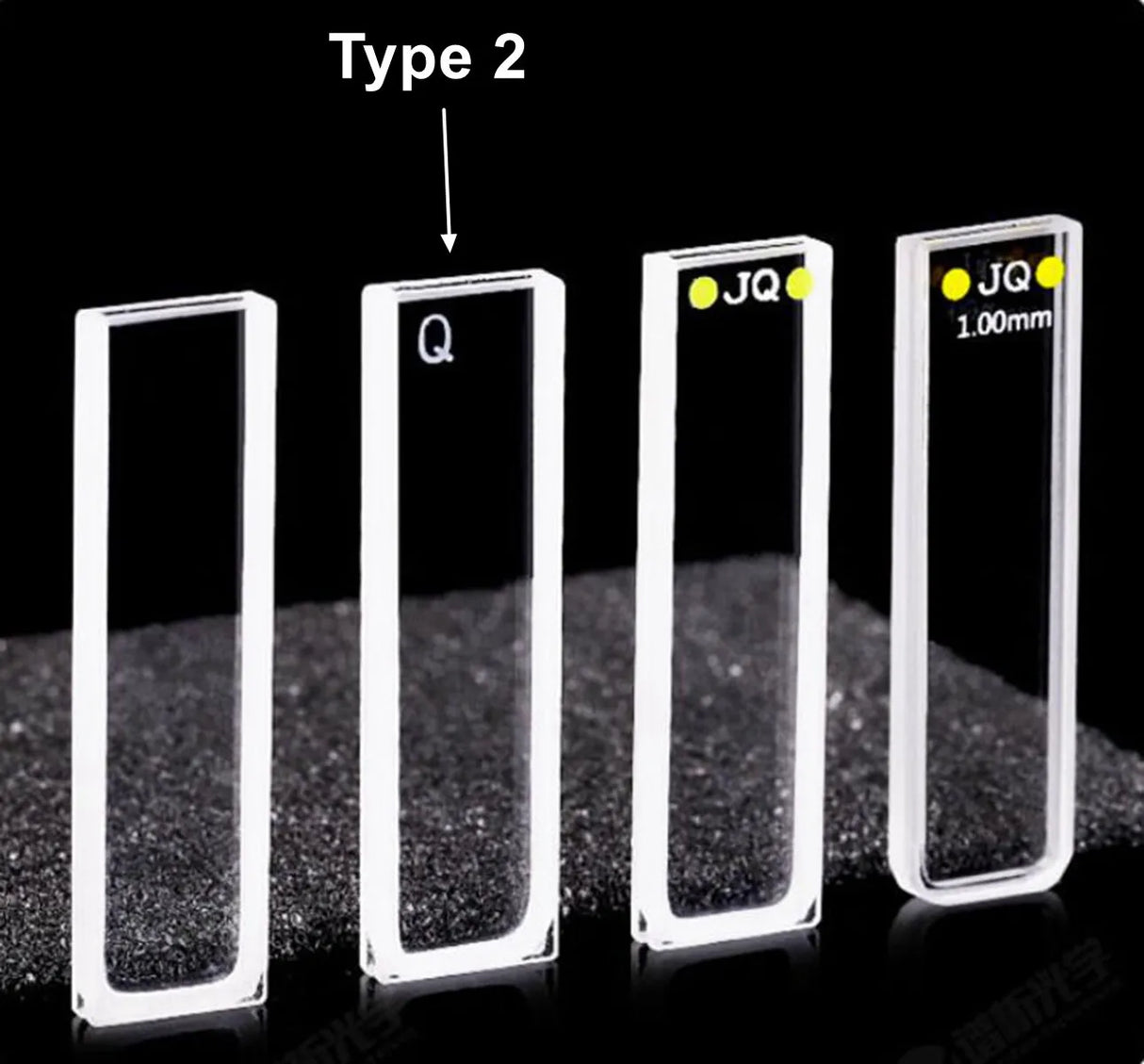 1mm Path Length 350ul 2-way Light JGS1 Quartz Cuvette Cell With PTFE Lid For UV Spectrophotometers Transmittance More Than 80%