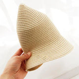 2019 Parent-child Summer New Women's Sun Hat Bucket cap beige lace Bowknot Flowers Ribbon Flat top Straw Hat Beach Caps Panama