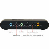 Urgrico external Sound Card with SPDIF & USB Extension Cable remoted wake-up studio record USB 7.1 Sound card for PC computer