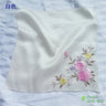 Women's 100% Pure Silk 16.5 mm satin silk embroidery Square handkerchief 26cm 10" WJ007