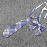 Hand-Made Necktie Bowtie Set High Quality Boy Girl School Suit Shirts Student Butterfly Striped Plaid 100%Cotton Accessory Trend