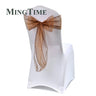 25pcs 275cm Sheer Organza Chair Sashes Band Ribbon Belt Bow Cover Rustic Wedding Party Birthday Banquet Ceremony Decoration