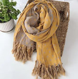 Japanese Design Winter Cotton Warm Women Scarf Double-sided Plaid Thickened Warm scarf Air-conditioned Shawl For Lady